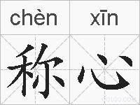 称心的拼音