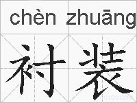 衬装的拼音