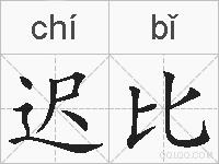 迟比的拼音