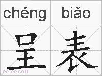 呈表的拼音