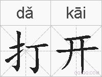 打开的拼音