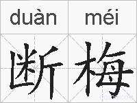 断梅的拼音