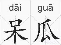 呆瓜的拼音