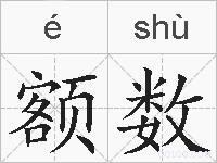 额数的拼音
