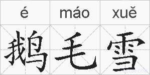鹅毛雪的拼音