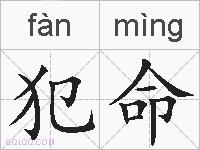 犯命的拼音