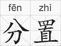 分置的拼音