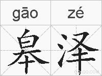 皋泽的拼音