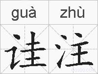诖注的拼音