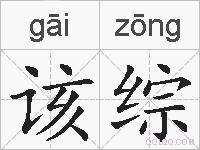 该综的拼音
