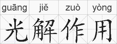 光解作用的拼音