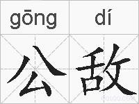 公敌的拼音