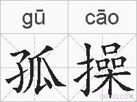 孤操的拼音