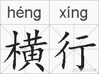 横行的拼音