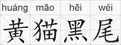 黄猫黑尾的拼音