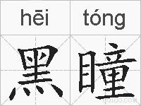 黑瞳的拼音