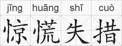 惊慌失措的拼音