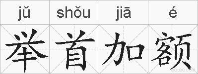 举首加额的拼音