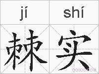 棘实的拼音