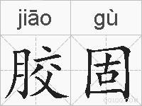 胶固的拼音