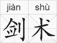 剑术的拼音