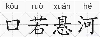 口若悬河的拼音