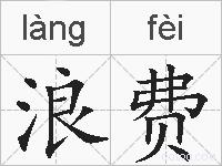 浪费的拼音