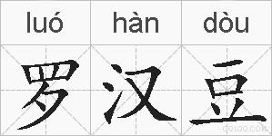 罗汉豆的拼音