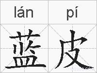 蓝皮的拼音