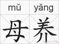 母养的拼音
