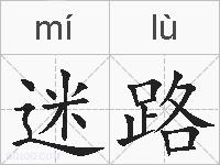 迷路是什么意思 拼音读音 词语解释 迷路的英文翻译 近义词 反义词 迷路的相关成语词语诗词名人明星