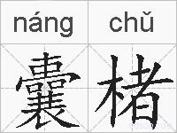 囊楮的拼音
