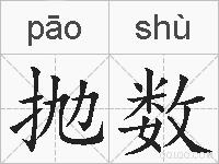 抛数的拼音