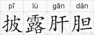 披露肝胆的拼音