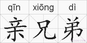 亲兄弟的拼音