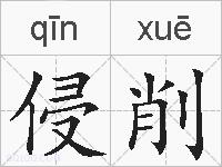 侵削的拼音