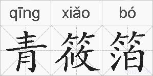 青筱箔的拼音