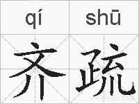 齐疏的拼音