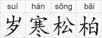 岁寒松柏的拼音