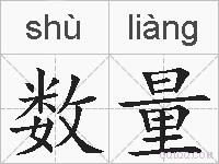 数量的拼音