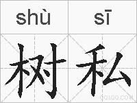 树私的拼音