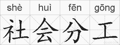 社会分工的拼音