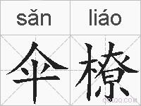 伞橑的拼音