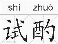 试酌的拼音