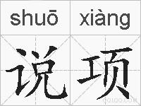 说项的拼音