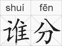 谁分的拼音