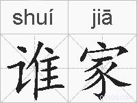 谁家的拼音