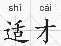 适才的拼音