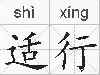适行的拼音