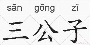 三公子的拼音